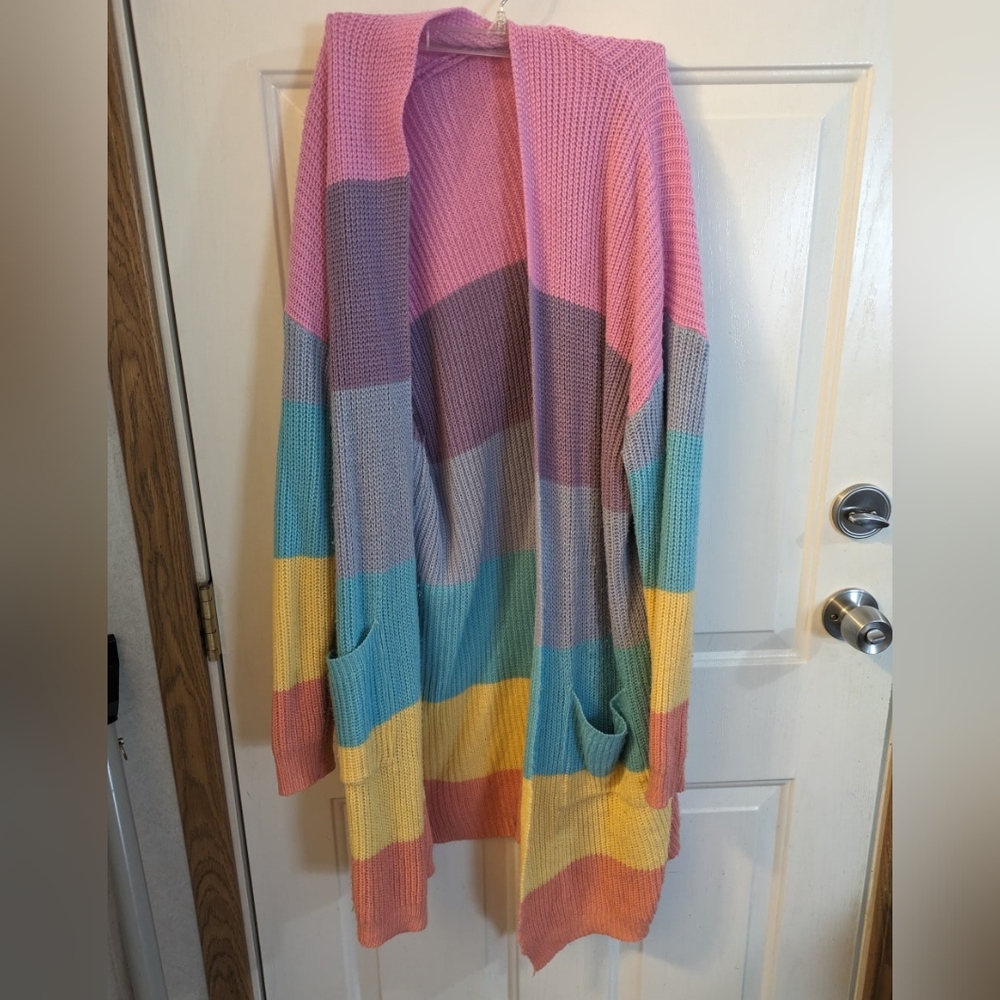Pastel Pride long cardigan
